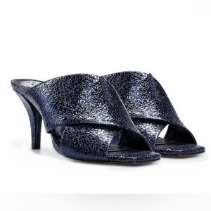 Vince Camuto Rehnya 11M Andromeda Metallic Goat Leather Mules
